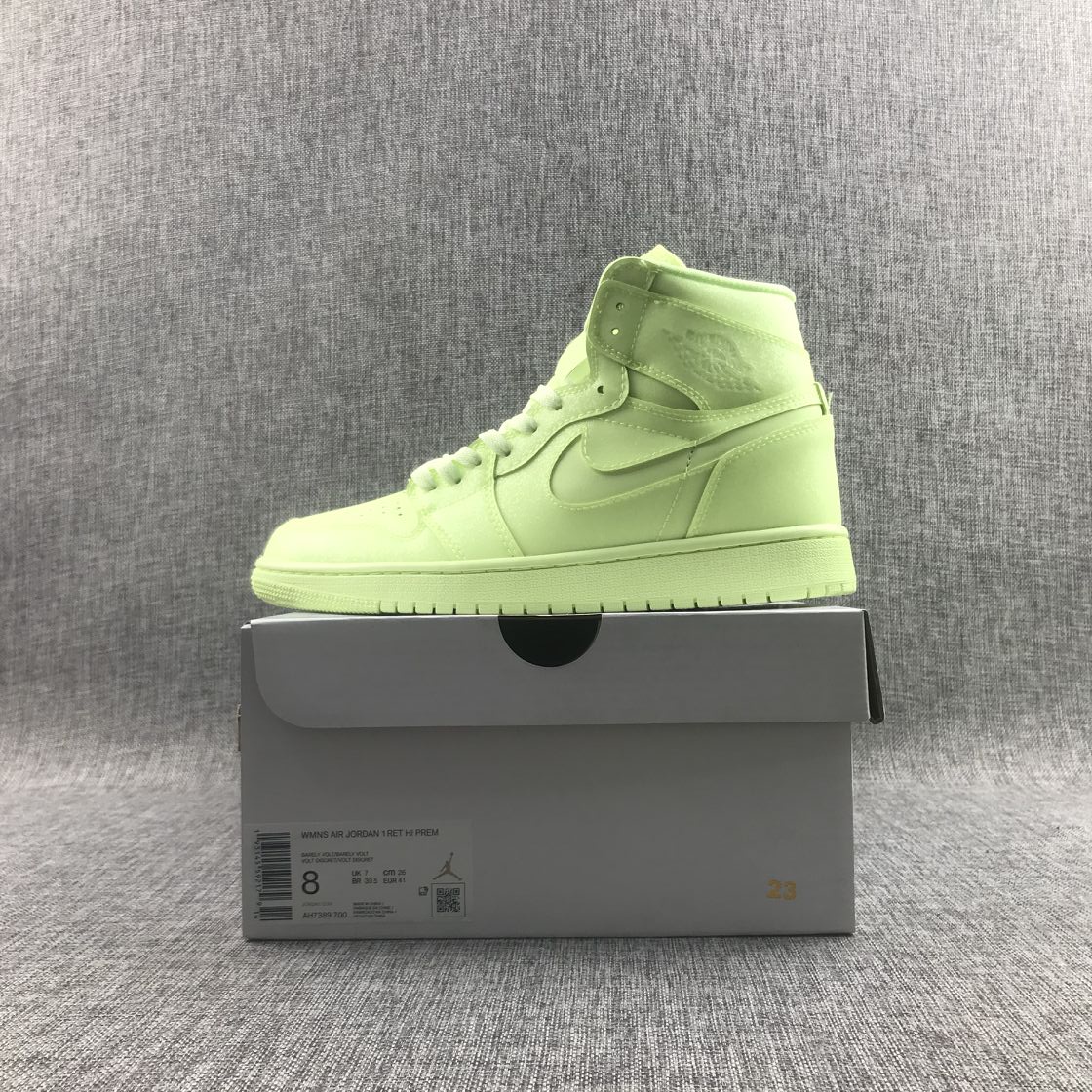 2020 Air Jordan 1 Retro Mid Fluorscent Green - Click Image to Close